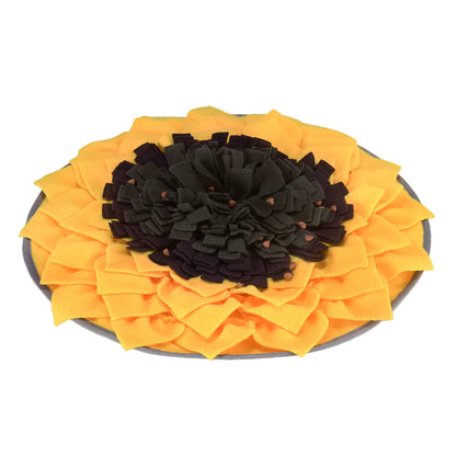 Dog Snuffle Mat with Sunflower Design for Slow Feeding