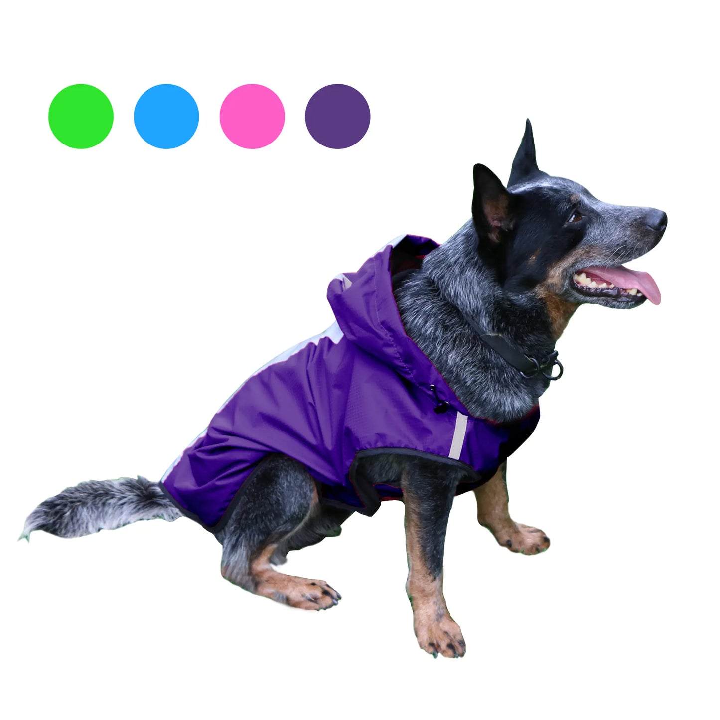 Two-Foot Hooded Waterproof Dog Raincoat
